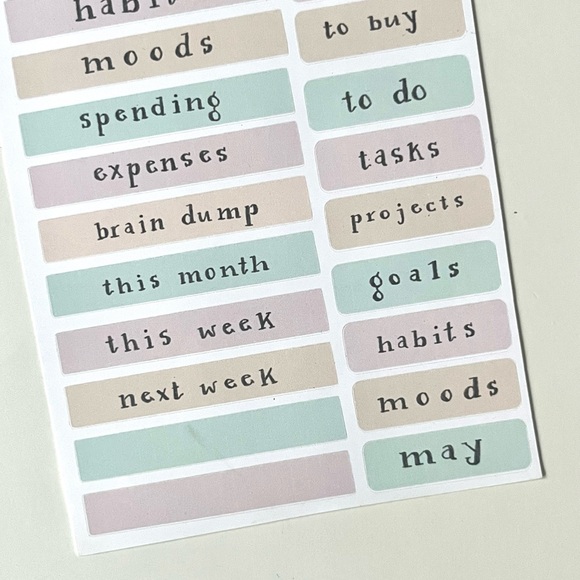 ✨handmade by me✨ may monthly headers plants bookshelf bullet journal stickers - Picture 10 of 10